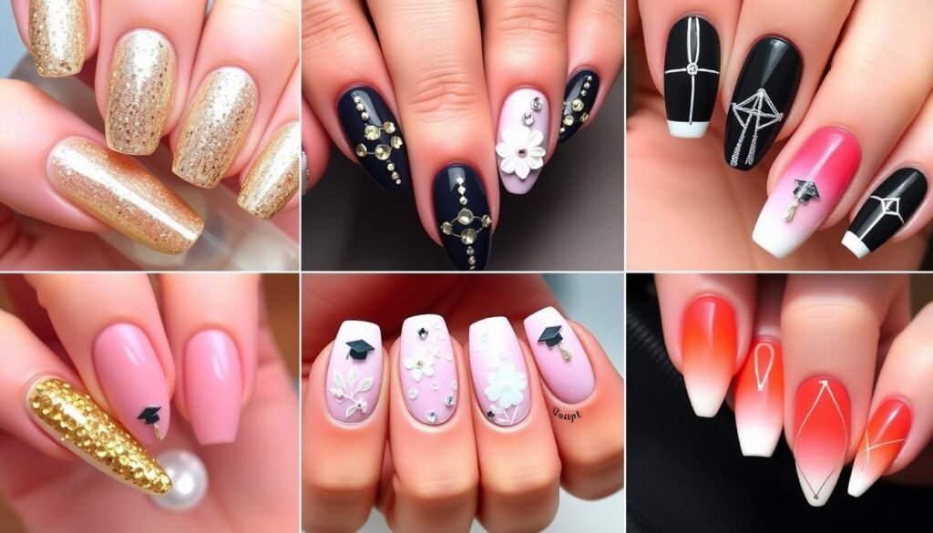 graduation nail designs